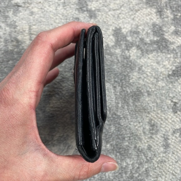 Chanel Caviar Skin Black Leather CC Bifold Compact Wallet Luxury Designer - Picture 4 of 17